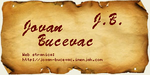 Jovan Bučevac vizit kartica